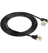 SinLoon 90 Degree Right Angle Cat8 Ethernet Cable, High Speed 40Gbps 2000Mhz Network Cord, with G...