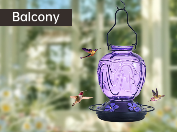 hummingbird feeder glass