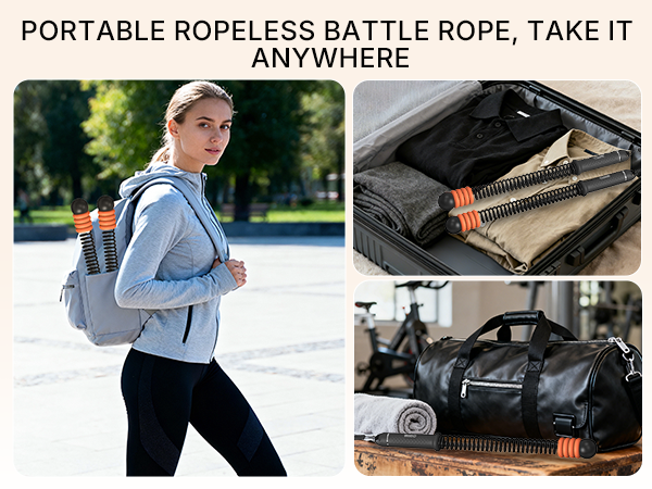 adjustable resistance ropeless battle ropes