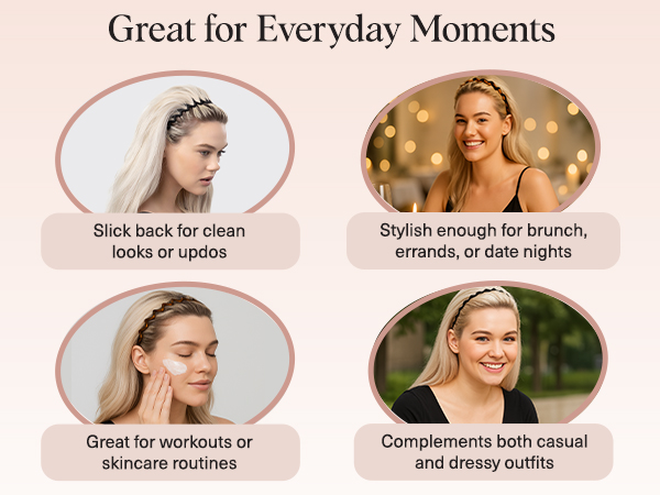 Zig Zag Headbands, Recycled Plastic Wavy Hair Band with Teeth, Headbands for Women and Men
