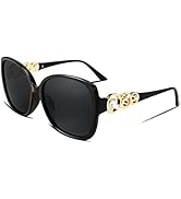 FEISEDY Women's Fashion Sunglasses, Oversized Square Frame with Pearl Sparkling, Polarized UV Pro...