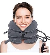 Cervical Neck Traction Device for Neck Pain Relief, Adjustable Inflatable Neck Stretcher Neck Bra...