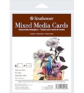 Strathmore 400 Series Mixed Media Cards, 5x6.875 inches, 6 Pack, Envelopes Included - Custom Gree...
