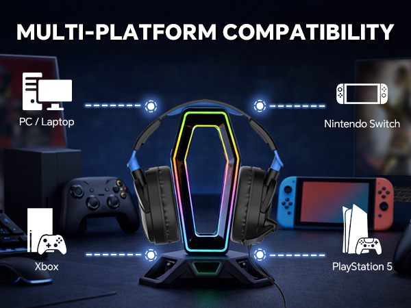 gaming headphones with mic ps5 gaming headset for ps5 ps4 headset gaming headset wired headset for x