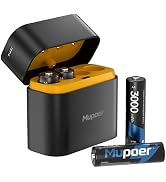 Mupoer Rechargeable AA Batteries with Box,3000mWh AA Lithium Batteries 4 Count 1.5V,Double A Batt...