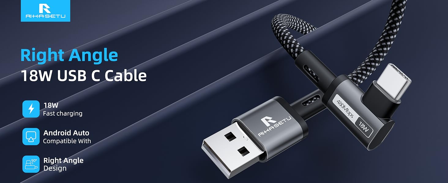 Right Angle USB C Cable