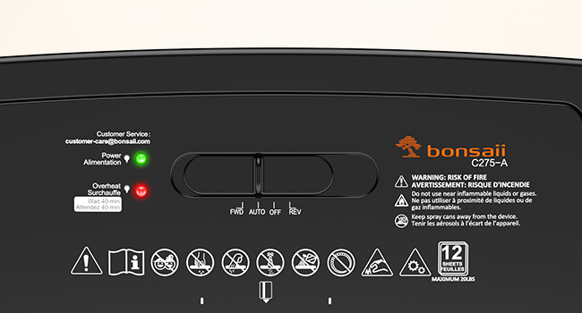 Bonsaii 12-Sheet Cross Cut Paper Shredder