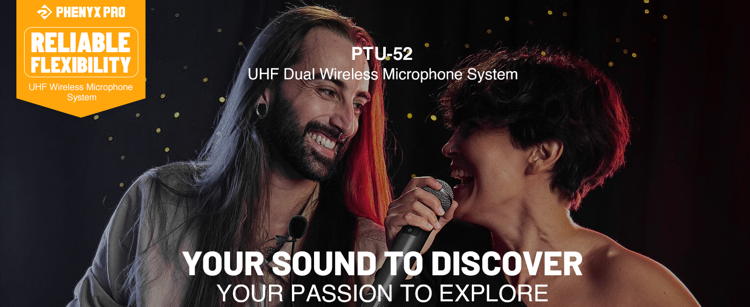 UHF Dual Wireless Microphone System