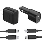 Samsung 45W PD Charger Kit,USB C Super Fast Charging 2.0-Wall Charger Block/Car Adapter with C to...