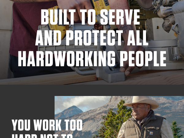 Built to serve and protect all hardworking people. Image gallery featuring men wearing Carhartt