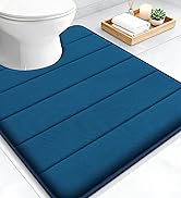 OLANLY Memory Foam Toilet Rugs U Shaped 24x20, Super Soft Absorbent Contour Bath Rugs, Quick Dry,...