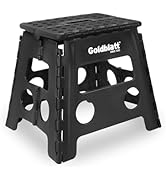 Goldblatt 12.5" Folding Step Stool for Adults and Kids, Heavy-Duty Plastic Portable Foldable Stoo...