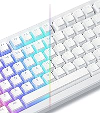 Womier Pudding Keycaps, PBT Shine Through Keycaps 165 Keys Set Custom Key caps Set OEM Profile, Univ...