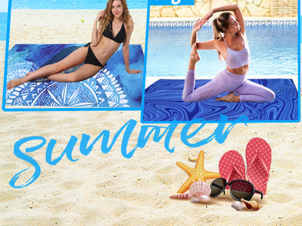 Microfiber Lightweight Thin Beach Towel Sand Free Quick Dry Super Absorbent Large Towels 