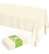 Cream Plastic Table Cloth