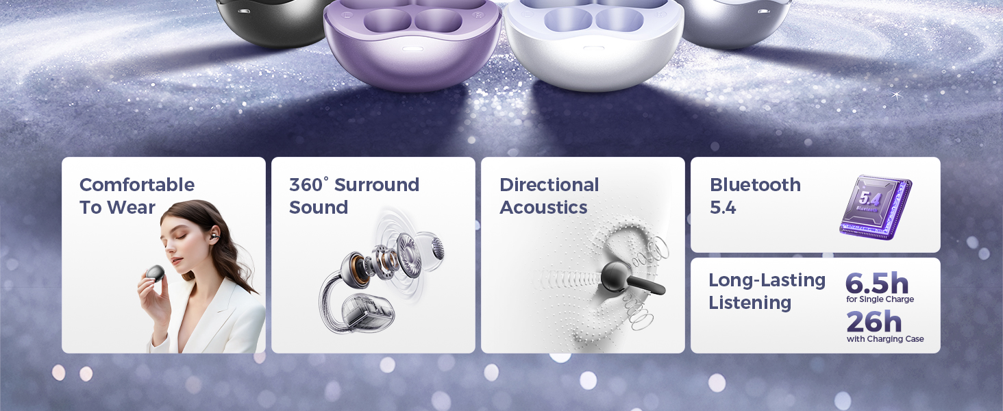 Open Ear Clip-on Earbuds X6