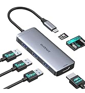 USB C Hub Adapter for MacBook Pro Air M3 M2 M1, USB-C HDMI Multiport Dongle for Mac Converter 6 i...