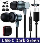 USB C Wired Earbuds with Mic for Galaxy S24 S23 FE Oneplus Open 12, USB Type C Headphones Magneti...