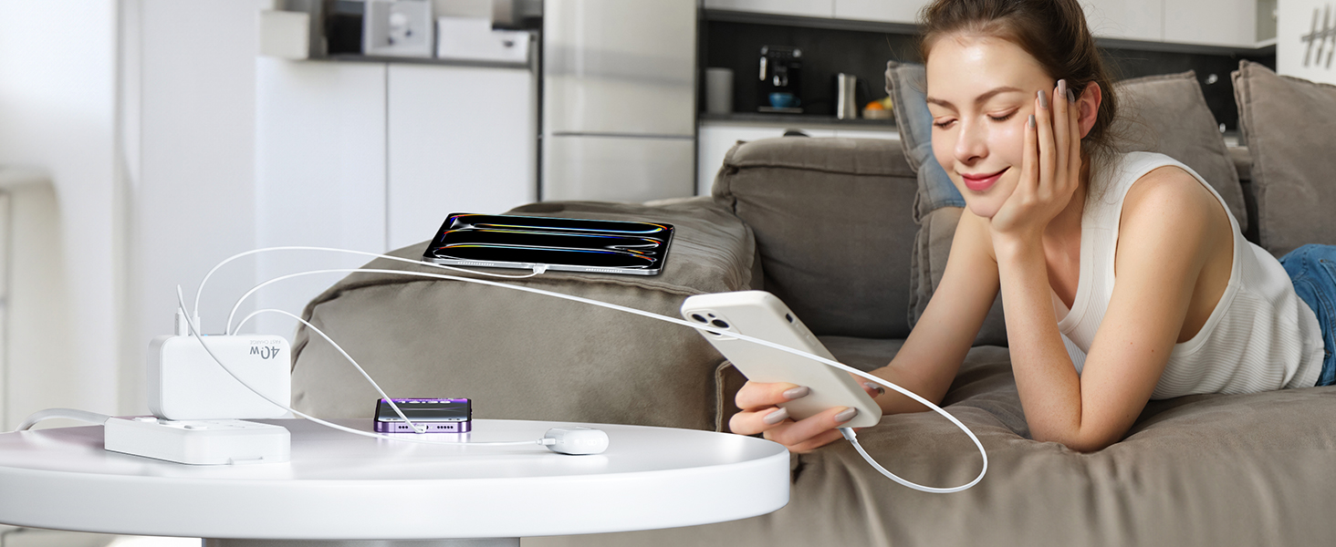 multi port charger block