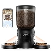 Centvicam Automatic Cat Feeder with Two HD Camera for 2 Cats: Dual Automatic Cat Feeder with Nigh...