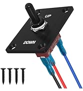 RVBOATPAT Momentary Toggle Switch 12V 30A, 3 Pin SPDT (ON)-Off-(ON) Waterproof Toggle Switch with...