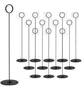 Tosnail 12 Pack 12" Tall Table Number Holders, Place Card Holder Picture and Photo Display Stands...