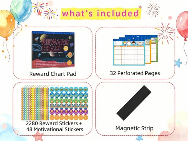 It includes 2,280 reward stickers in 6 styles and 48 large incentive stickers
