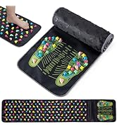 Worive Foot Massage Mat, Reflexology Walk Stone Road Acupressure Mat with Chart, Feet Pressure Po...