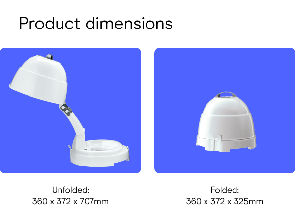 Conair small, mini, and compact hair dryer for travel. Handle folds for easy storage.