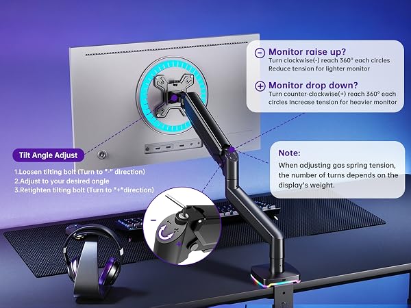 RGB Monitor Stand with usb hub