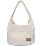 Lcsmaokin Corduroy Tote Bag for Women,Cute Casual Handbags Shopping Work Bag Shoulder Bag with Po...