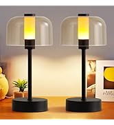 2-Pack Black Night Light,Cordless Small Touch 4000mAh Dimmable Battery Operated Portable Led Nigh...