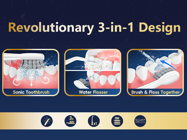 Electric Toothbrush with Water Flosser