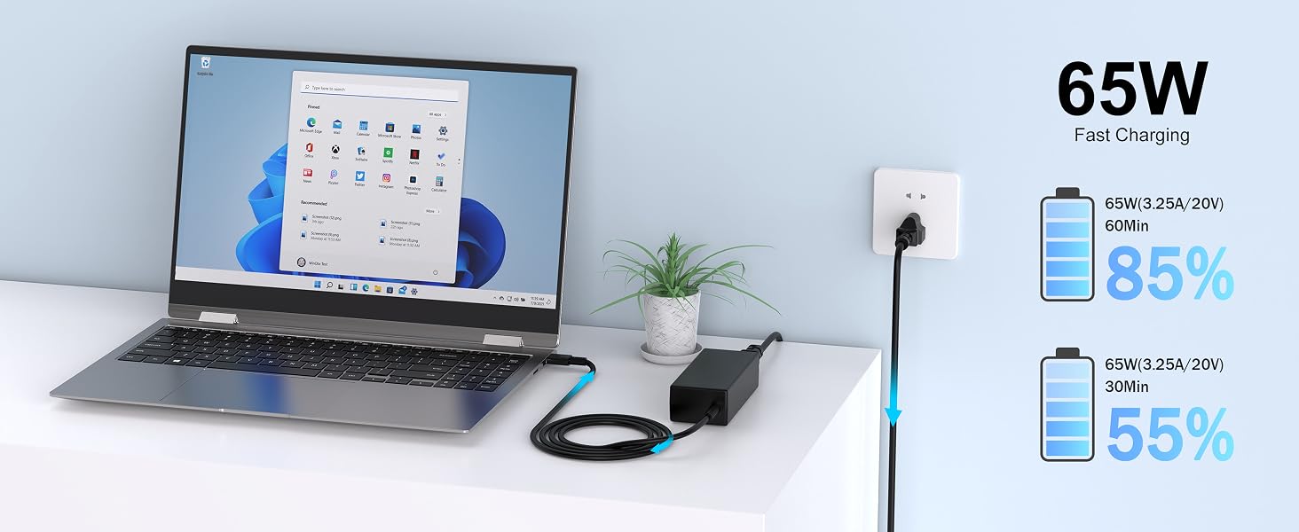 65W fast charging