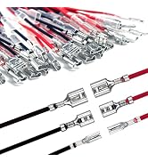 Tmyjfjingxi 30PCS 2.8mm /4.8mm /6.3mm Female Speaker Wire Connector with Insulating Sleeves Speak...