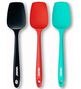 Silicone Spatula Set, Heat Resistant Rubber Spoon Spatula with Seamless One Piece Design, Non-Sti...