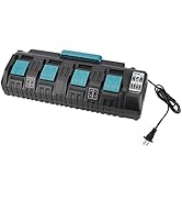 DC18SF 4-Ports Battery Charger,Choerinton DC18SF 18Volt Fast Optimum Li-ion Battery Charger with ...