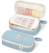 SUNEE Cute Pencil Case, Aesthetic Pen Pouch, Colored Large Pencil Bag with Zipper, Kawaii Station...