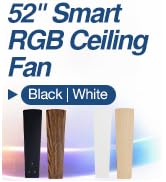 Amico Ceiling Fans with Lights, 52'' Smart RGB Ceiling Fan with Remote/APP/Alexa Control, Flush M...