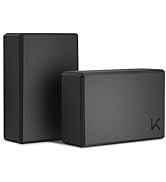 KEEP Yoga Block, High-Density EVA Foam 2 Pack Yoga Block with Non-Slip Textured Surface, Supporti...