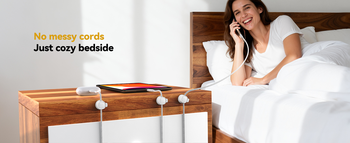 Cord Holder for Nightstand