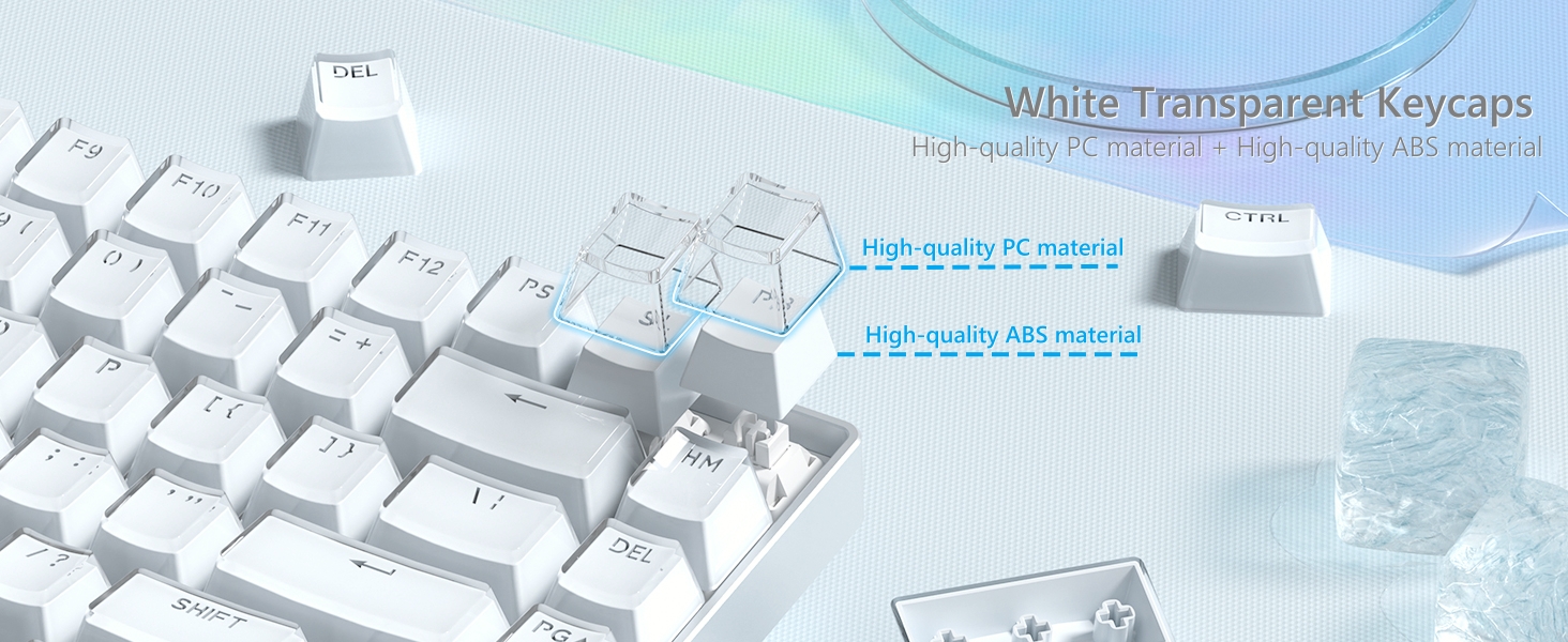 Shine Through PBT Keycaps, Custom Keycaps 60 75 100 Percent OEM Profile