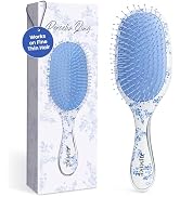 AIMIKE Porcelia Qing Detangler Brush, Pain-Free Detangling Brush with Ultra-Soft FlexGlide Bristl...