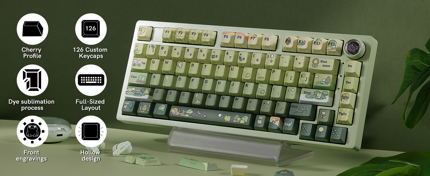 Keymatic X Womier Frog Keycap Set