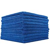 The Rag Company - Edgeless 365 Microfiber Towels (10-Pack) Premium 70/30 Blend, Professional Poli...