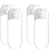 STECHRO LED Night Light with Motion Sensor, USB Rechargeable Battery Operated Cupboard Lamp with ...