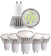 Edearkar MR16 LED Light Bulbs (6 Pack) 6W Non-Dimmable MR16 GU10 Base Bulbs 50 Watt Equivalent MR...
