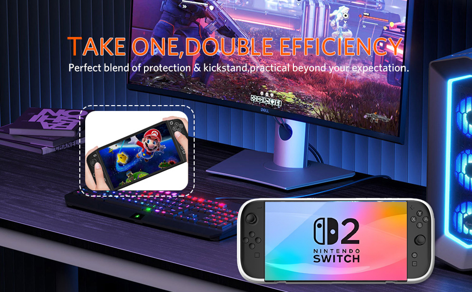 Silicone Cover for Nintendo Switch 2 Case with Stand 2025 