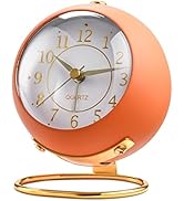 Analog Alarm Clocks,Retro Backlight Cute Simple Design Small Desk Clock with Night Light,Silent N...