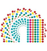 PARLAIM 2800 PCS 3/4 Inch Round 7 Color Dots Colored Labels Stickers, Color Coded Stickers Color-...